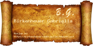 Birkenheuer Gabriella névjegykártya